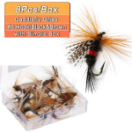 8/16/24 tk Putukad K&auml;rbsed K&auml;rbsep&uuml;&uuml;k Landid Dragonfly Topwater Bait Kuivk&auml;rbsed Forell Kunstlik v&auml;nt konks putukate lant 8Pcs with Simple Box