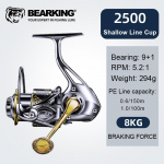 BEARKING Brand AF series 9BB Roostevabast terasest laager 5.2:1 p&uuml;&uuml;girulli t&otilde;mbes&uuml;steem 10 kg Max Power Spinning Wheel Fishing Coil AL-2500