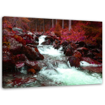 L&otilde;uenditr&uuml;kk Mountain stream forest punane 60x40 punane