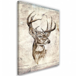 L&otilde;uendiprint Deer Beige Vintage 40x60 hall v&auml;rv