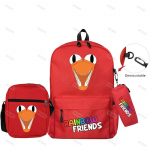 3 tk/komplekt Originaalsed Rainbow Friendsi seljakotid Boy Grilsi jaoks &Uuml;li&otilde;pilaste koolikott Suure mahutavusega m&auml;ngu seljakott &Otilde;lakotti pliiatsi&uuml;mbris