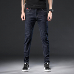 Kevad-suvised meeste teksad Korea versioon Slim Fit k&otilde;rge elastsusega teksap&uuml;ksid Meeste keskmise v&ouml;&ouml;kohaga, v&auml;ikeste jalgadega vabaaja meeste p&uuml;ksid 28