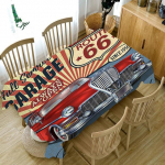 Vintage auto prinditud laudlina Kodu Lauakaunistus Saastumisvastased Aksessuaarid Ristk&uuml;likukujuline Restoran Diivanilaud Laudlina 140x240cm55x94inch