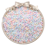 660/1300 tk Kvaliteetne kreemv&auml;rvitud s&uuml;damikuga keraamilised helmed Klaasseemnehelmed ehete valmistamiseks DIY k&auml;ev&otilde;ru kaelakee k&otilde;rvar&otilde;ngas about 3mm 660pcs