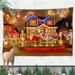 J&otilde;ulud seinale riputatavad j&otilde;ulukamin Kodu seinakaunistused J&otilde;ulud lumememmede seinavaibad Suured seinavaibad 95x70cm