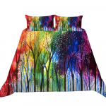 3D Rainbow voodipesukomplekt V&auml;rviline tekikott ja padjap&uuml;&uuml;r AU/US/UK/DE/EU k&otilde;rglahutusega digitaalne printimine t&auml;issuuruses kiiresti kuivav kodusisustus Baby 100x135cm