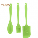 3 tk/komplekt koogilabida komplekt Keskkonnas&otilde;bralik kuumuskindel 2 v&auml;rvi Suurep&auml;rane mugav haardega kreemharja lusikas taigna spaatlite komplekt roheline