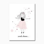 Roosa koomiksite t&uuml;drukute l&otilde;uend plakat Linnud lasteaia seinakunst Maalimine P&otilde;hjamaade plakatid ja tr&uuml;kised Seinapildid Lapsed Beebi magamistoa sisekujundus 21x30cm No Frame