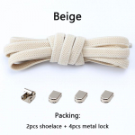 NO.8 4 tk Metallist pandlad, lipsuta kingapaelad, elastsed tossudele &Uuml;ks suurus sobib k&otilde;igile t&auml;iskasvanud lastele Kiired paelad Laisad spordi kummist jalatsid