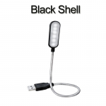 Paindlik ere armas &ouml;&ouml;valgusti mini-LED-i USB-raamatuvalgusti s&uuml;learvuti toitega lugemislamp must