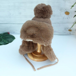 Freesh M&uuml;ts Same Hat Naine Knitting Wool Plus samet Thermal Lei Feng Cap Korea karusnahast kuul k&otilde;rvaklapid M&uuml;ts M(56-58cm)