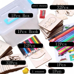 100 tk/partii Lapsed &scaron;abloonide maalimine &Scaron;abloonide joonistamine &Otilde;&otilde;nes&otilde;pe lastele Set3（with box）