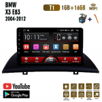 Juhtmeta autoraadio BMW X3 E83 2004-2012 auto multimeediumipleierile GPS-navigatsioonipeakomplekt WIFI 1+16GB