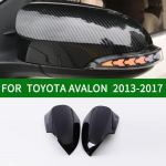 For TOYOTA AVALON xx40 2013-2017 car Rearview mirror cover trim,black carbon fibre Side Turn Signal Mirror Covers 2014 2015