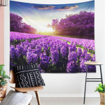 Kodukaunistus Kaunis lilla lavendli tr&uuml;kkimine Poly Poly Petraine paberist seinariips Toa taust tapiz 150X100CM