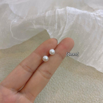S925 needle Sweet Jewelry Black Bowknot Earrings New Design Crystal Glass Simulated Pearls Heart Drop Earrings For 4 brown
