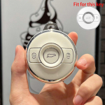 3-nupuga TPU auto kaugjuhtimispuldi kaugjuhtimispuldi kaanega v&otilde;tme&uuml;mbris Mercedes Benz SMART Fortwo 1 BRABUS 1 Benz SMART 2022 2023 hoidiku jaoks Key Case valge