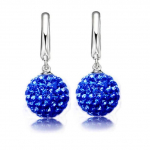 Mitmev&auml;rviline 1 paar t&otilde;eline puhas 925 Sterling h&otilde;be Austria Pave Disco pallir&otilde;ngas hoob seljak&otilde;rvar&otilde;ngas, naise ehted tumesinine v&auml;rv