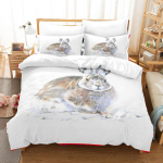 3D K&uuml;&uuml;liku voodipesukomplekt Armas loomade tekikate padjap&uuml;&uuml;r 2/3 t&uuml;kki AU180 * 210 t&auml;issuuruses kiiresti kuivav pehme kodutekstiil UK Single 135x200cm