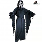 Halloweeni deemoni kummituste kost&uuml;&uuml;m, meesterahvas, naine, t&auml;iskasvanud must karje, surmadeemon Grim Reaper Cospaly riided maskiga M&auml;ngu kost&uuml;&uuml;mid Free size Adult