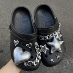 Y2K Shoe Charms DIY h&otilde;bedane viieharuline Star ShoeDecoration pandla tarvikud