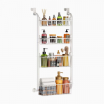 Uks konksu taga hoiuresti ilma perforaatorita riiulita Creative Door hoiukonks ukse tagakinnitus 4 layers valge