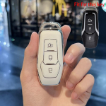 Uus TPU kaugjuhtimispuldi autov&otilde;tme &uuml;mbrise kate Ford Focus 3 4 ST Mondeo 5 MK5 Mustang F-150 Explorer Edge Fiesta Kuga MK3 4 hoidiku jaoks Key Case valge
