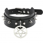 Punk Spiked Choker kaelarihm Girl Goth Pentagram kaelakee Emo Cool Chocker gooti aksessuaarid