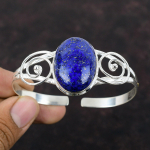 Lapis Lazuli v&auml;&auml;riskivist k&auml;ev&otilde;ru 925 Sterling h&otilde;bedane manseti k&auml;ev&otilde;ru K&auml;sitsi valmistatud disainiehted reguleeritav k&auml;ev&otilde;ru erijuhtumi kingitus emale
