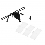 Ripsmete pikendamiseks m&otilde;eldud LED-valgustiga suurendusklaasid, k&auml;ed-vabad luup must