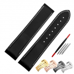 Kummist kellarihm 20 mm 22 mm silikoonist kellarihm, mis sobib Omega kellarihma kokkupandava klambriga, kumera otsaga k&auml;ekellade v&ouml;&ouml;ga 22mm black buckle