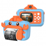 Armas laste kiirkaamera 1080P laste digikaamera, laste kiirprintimise kaamera, 180 kraadi p&ouml;&ouml;ratav sinine