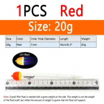 Bimoo 1tk 20g 25g 35g Crystal Pike Float Kaalutud Bobbers Shad Fishing Slamon Steelhead Aksessuaarid Kalastusterminali varustus punane