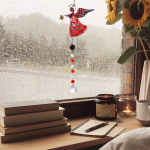 Akna rippuv rippkaunistus P&auml;ikesevalguse helkur Tuulekellad v&auml;ljas siseruumides punane