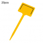 20tk T-t&uuml;&uuml;pi aiandus veekindlad sildid Puutaimede markerid kaardipesaga kollane