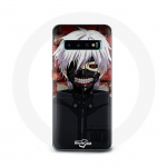 Coque pour Samsung Galaxy S10 Tokyo Ghoul Kaneki Ken Masque Japonais Anime