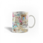 Mug en C&eacute;ramique La tour Eiffel Et Arc de triomphe de l'&Eacute;toile &agrave; Paris France