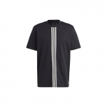 Adidas Originals kolme triibuga logo laia l&otilde;ikega &uuml;mmarguse kaelusega t-s&auml;rk meestele Must HZ0706 S