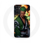 Coque Samsung Galaxy A14 4G One piece Zoro manga anime 3D art