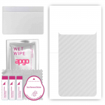 apgo Protective Skin Sticker for the back compatible with Tecno Spark 8 Pro, Wrap Film, Foil, Vinyl - Pattern Transparent Carbon