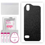apgo Protective Skin Sticker for the back compatible with Cat S61, Wrap Film, Foil, Vinyl - Pattern Black Honeycomb