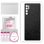 apgo Protective Skin Sticker for the back compatible with TCL 20 S, Wrap Film, Foil, Vinyl - Pattern Black Honeycomb
