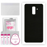 apgo Protective Skin Sticker for the back compatible with Samsung Galaxy A6+ (2018), Wrap Film, Foil, Vinyl - Pattern Matrix