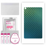 apgo Protective Skin Sticker for the back compatible with Samsung Galaxy Tab A 8.0 (2019), Wrap Film, Foil, Vinyl - Pattern Carbon Chameleon CAKA1