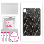 apgo Protective Skin Sticker for the back compatible with TCL Tab 10s New, Wrap Film, Foil, Vinyl - Pattern Carbon Black Pixel