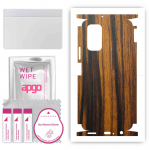 apgo Protective Skin Sticker for the back+sides compatible with Honor 30S, Full Wrap Film, Foil, Vinyl - Pattern Tigerwood