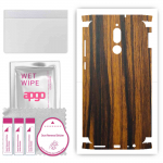 apgo Protective Skin Sticker for the back+sides compatible with Huawei Mate 10 Lite, Full Wrap Film, Foil, Vinyl - Pattern Tigerwood