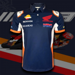 Polo s&auml;rk MotoGP Mootorrattas&otilde;it L&uuml;hikeste varrukatega 3D-tr&uuml;kk Pol&uuml;ester Spandex Mehed Naised Unisex S