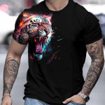 Tiigri T-s&auml;rk Meestele 3D Loomade 3D Prindiga Meeste s&auml;rgid Suvised L&uuml;hikeste Varrukatega Meeste Pullover Oversized Top vabaaja Meeste R&otilde;ivad S