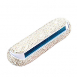 Parkla numbrim&auml;rk Rhinestone inkrusteeritud privaatsuskaitse kaunistus auto stiil Ajutine parkimism&auml;rk peidetud valge